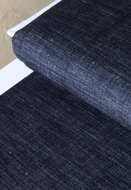 Japanese Indigo Blue Kasuri Fabric by the yard, 45 inches wide, 200 GSM