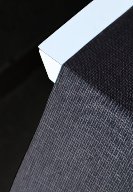 Black Herringbone Linen Fabric by the yard, 58" inches wide, 25s lea, 240 GSM