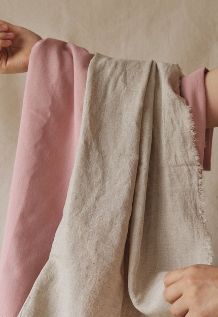 Handwoven Hemp Plant-dyed Fabric by the yard, 58 inches wide, 195 GSM