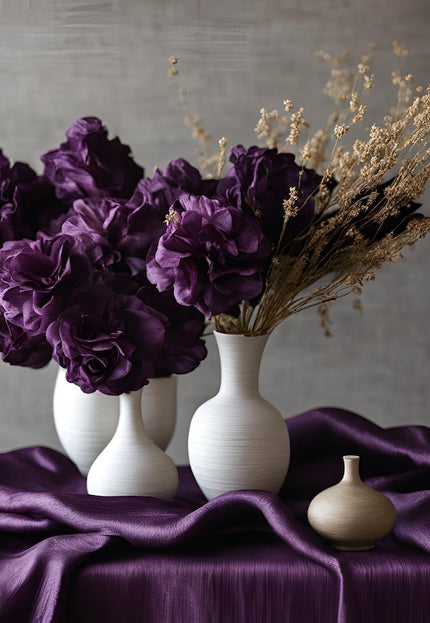 Vibrant Mulberry Raw Silk Fabric by the yard, 44 inches wide, 180 GSM