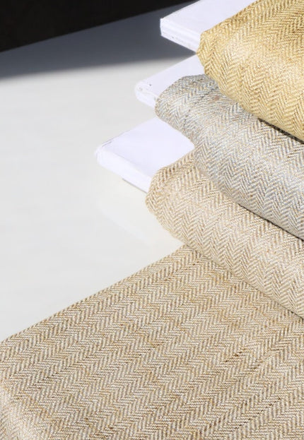 Tussar Herringbone Silk Fabric by the yard, 44 inches wide, 170 GSM