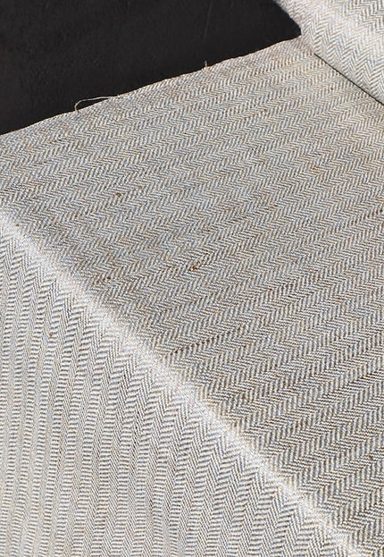 Tussar Herringbone Silk Fabric by the yard, 44 inches wide, 170 GSM