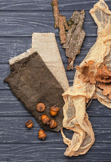 3-ply Hemp Samples, 10*10 inch swatches, Plant dyed 'Beige to Brown' Hemp swatches