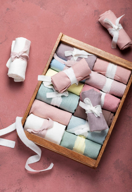 Naturally Dyed Handwoven Hemp Samples, 11 A4 size swatches