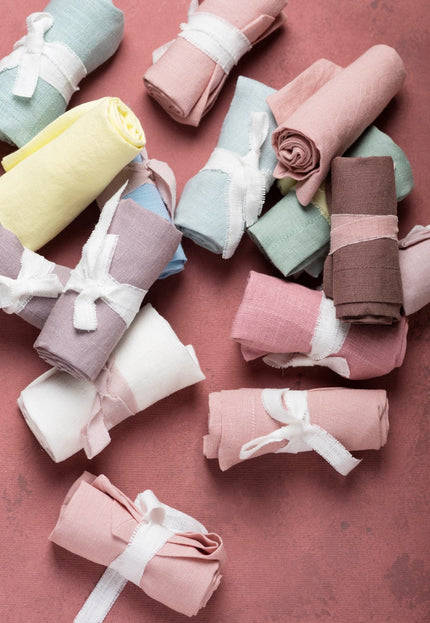 Naturally Dyed Handwoven Hemp Samples, 11 A4 size swatches