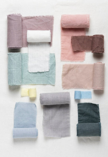 Naturally Dyed Handwoven Hemp Samples, 11 A4 size swatches