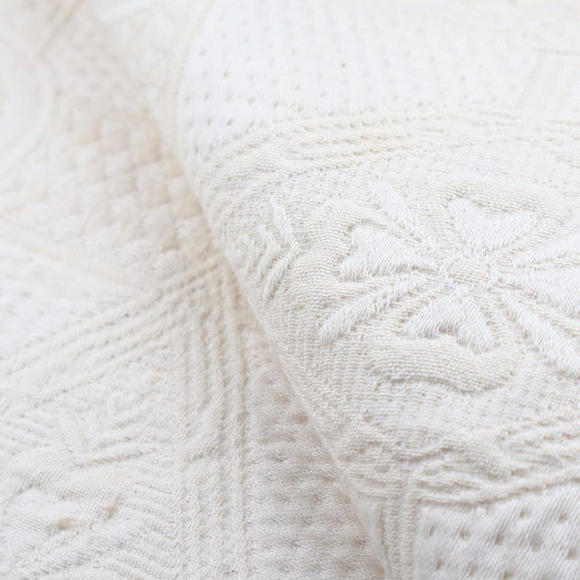 Flower quilt on Organic Cotton fabric by the yard, 48 inches wide, 410 GSM