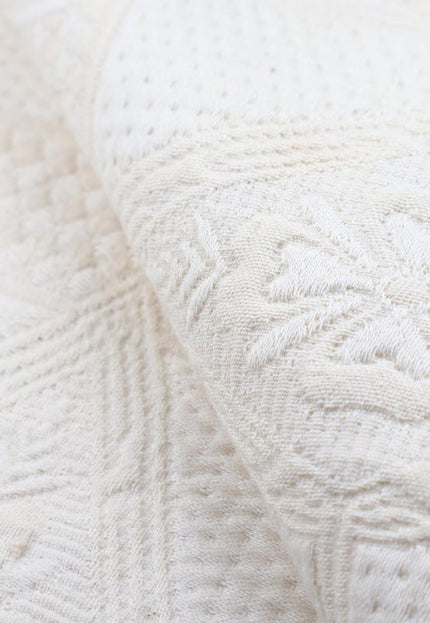 Flower quilt on Organic Cotton fabric by the yard, 48 inches wide, 410 GSM