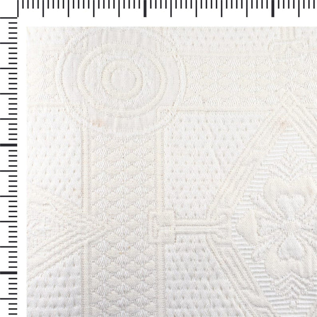 Flower quilt on Organic Cotton fabric by the yard, 48 inches wide, 410 GSM