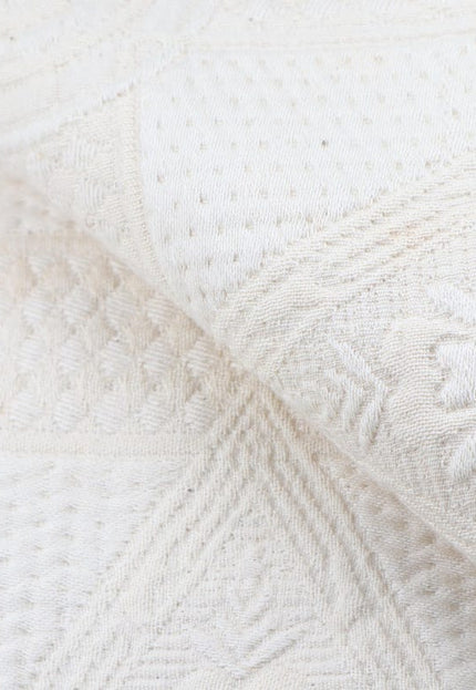 Flower quilt on Organic Cotton fabric by the yard, 48 inches wide, 410 GSM