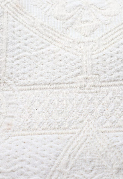 Flower quilt on Organic Cotton fabric by the yard, 48 inches wide, 410 GSM