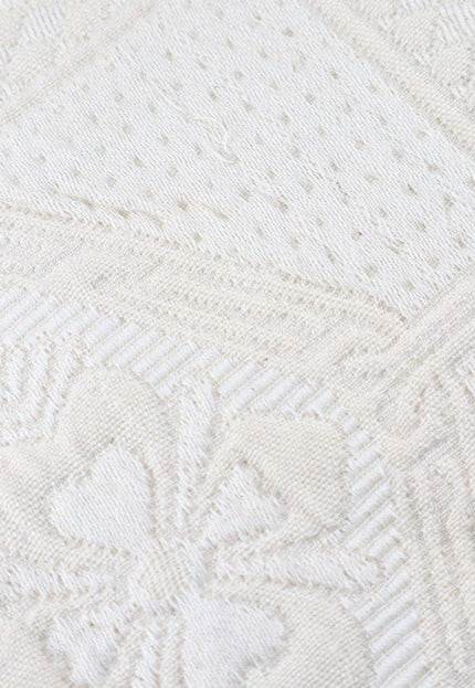 Flower quilt on Organic Cotton fabric by the yard, 48 inches wide, 410 GSM