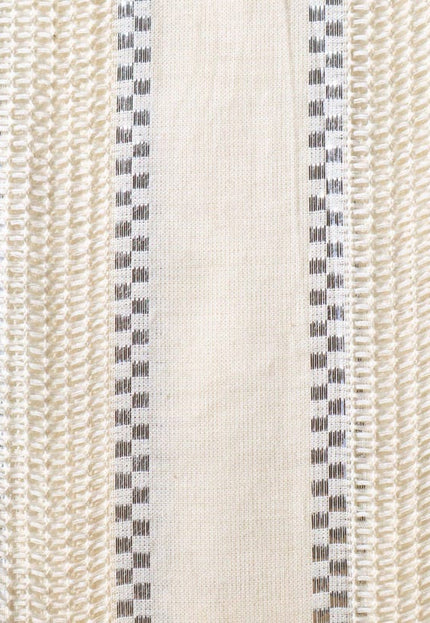 Tela dobby de algodón puro color greige con detalle de lúrex por yarda, 48 pulgadas de ancho, 156 GSM, 30 unidades