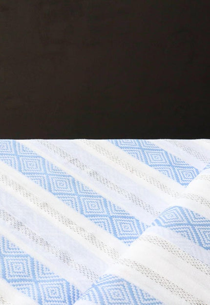 Tela de bambú puro con rayas de Lurex por yarda, 44 pulgadas de ancho, 224 GSM