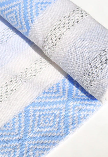 Tela de bambú puro con rayas de Lurex por yarda, 44 pulgadas de ancho, 224 GSM