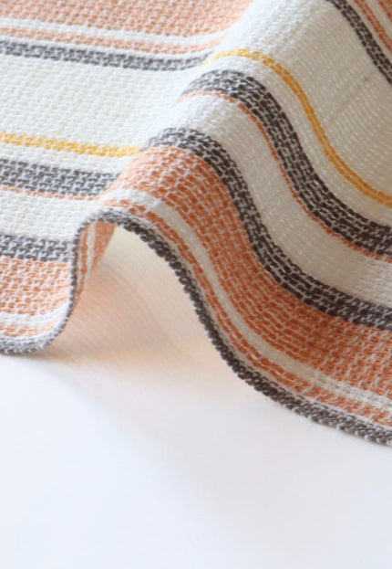 Tissu de chanvre rayé tissé à la main au mètre, 56 pouces de large, flammé 40s, 320 GSM