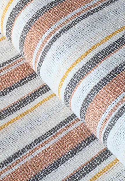 Tissu de chanvre rayé tissé à la main au mètre, 56 pouces de large, flammé 40s, 320 GSM