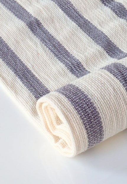 Tela de cáñamo tejida a mano con rayas azules e índigo por yarda, 56 pulgadas de ancho, 40s slub, 330 GSM