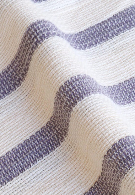 Tela de cáñamo tejida a mano con rayas azules e índigo por yarda, 56 pulgadas de ancho, 40s slub, 330 GSM