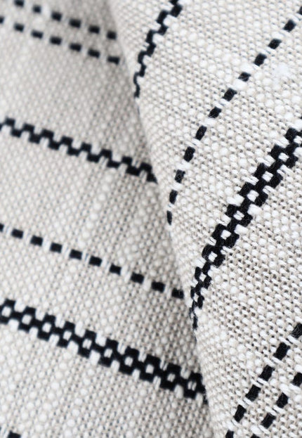 Rayas únicas en tela Dobby de cáñamo puro por yarda, 58 pulgadas de ancho, 370 GSM