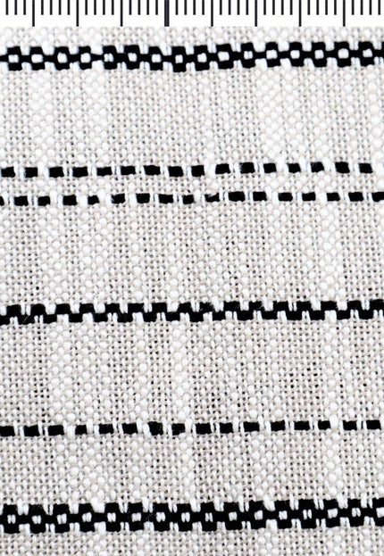 Rayas únicas en tela Dobby de cáñamo puro por yarda, 58 pulgadas de ancho, 370 GSM