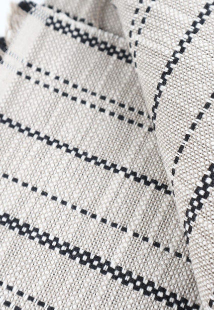 Rayas únicas en tela Dobby de cáñamo puro por yarda, 58 pulgadas de ancho, 370 GSM