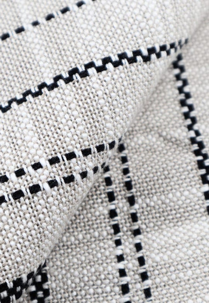 Rayas únicas en tela Dobby de cáñamo puro por yarda, 58 pulgadas de ancho, 370 GSM