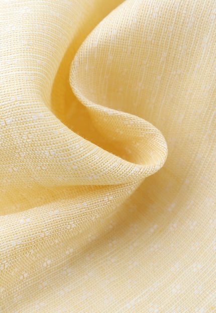 Tela Dobby de lino puro amarillo cálido por yarda, 58 pulgadas de ancho, 170 GSM