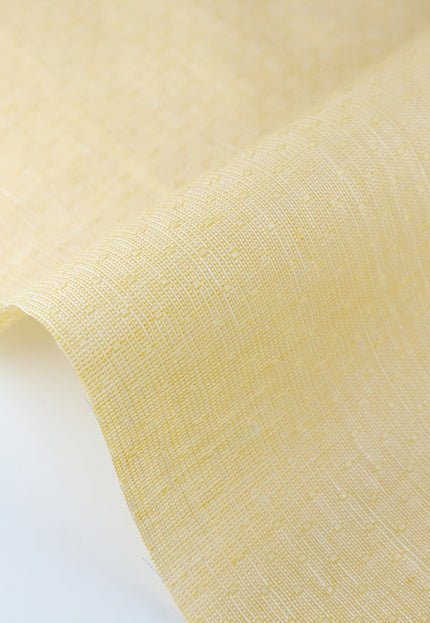 Tela Dobby de lino puro amarillo cálido por yarda, 58 pulgadas de ancho, 170 GSM