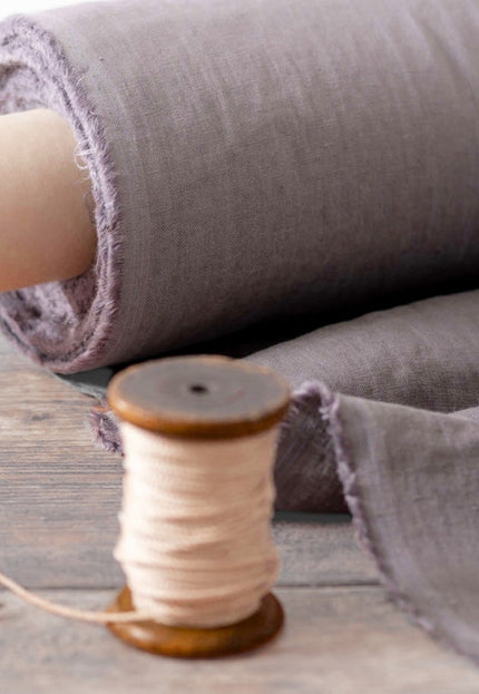 Tela de lino monocromática por yarda, 58 pulgadas de ancho, 40s lea, 170 GSM