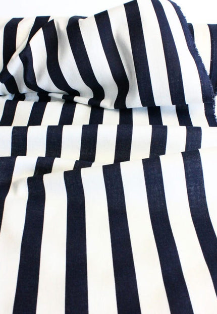 Tela de lino estampada a rayas negras por yarda, 58" pulgadas de ancho, 140 GSM, 40 hojas