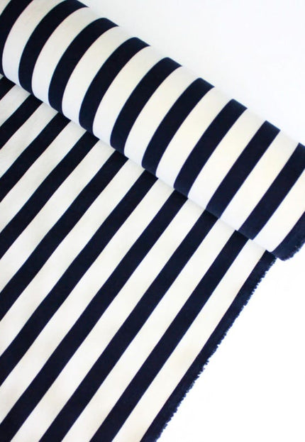 Tela de lino estampada a rayas negras por yarda, 58" pulgadas de ancho, 140 GSM, 40 hojas