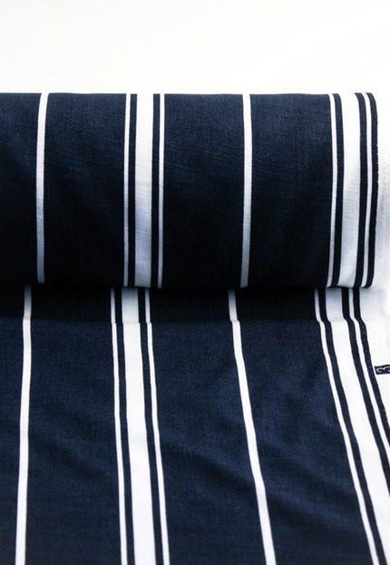 Tissu en lin avec imprimé rayé unique, 58 pouces de large, 170 GSM, 40s lea