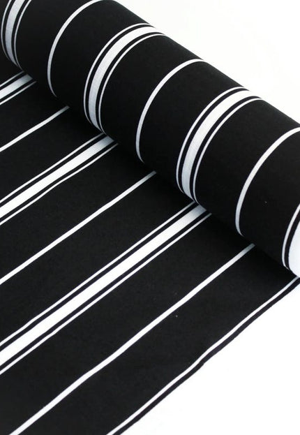 Tissu en lin avec imprimé rayé unique, 58 pouces de large, 170 GSM, 40s lea