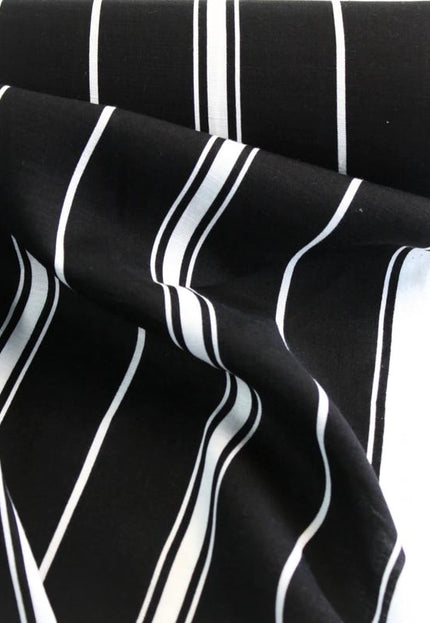 Tissu en lin avec imprimé rayé unique, 58 pouces de large, 170 GSM, 40s lea