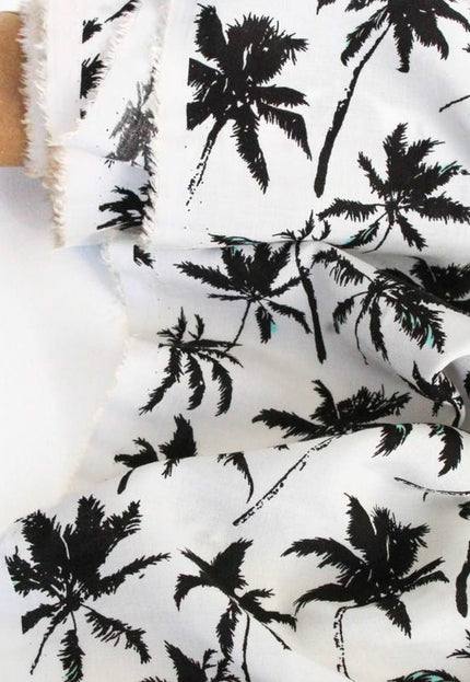 Tela de lino estampada con hojas por yarda, 58" pulgadas de ancho, 170 GSM, 40 hojas