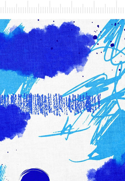 Arte abstracto japonés sobre tela de lino por yarda, 58 pulgadas de ancho, 170 GSM, 40 hojas