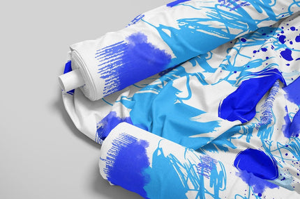 Arte abstracto japonés sobre tela de lino por yarda, 58 pulgadas de ancho, 170 GSM, 40 hojas