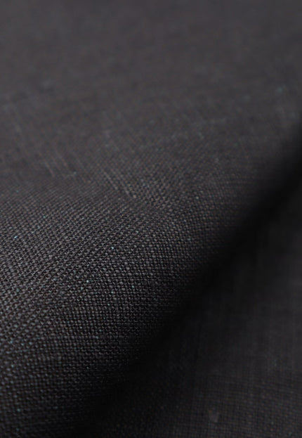 Black Pure Linen Fabric, 58 inches wide, 238 GSM, 60s lea