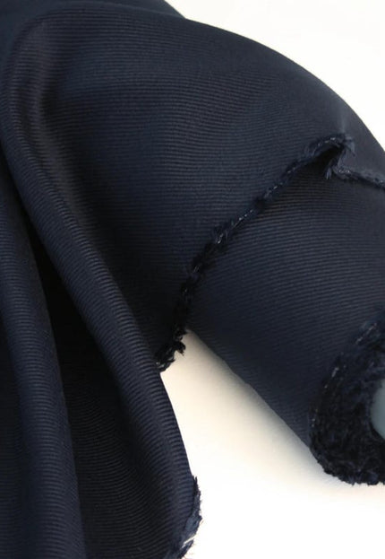 White & Navy Blue Pure Linen Twill Fabric by the yard, 30s lea, 56" inches wide, 230 GSM