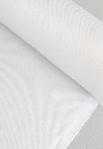 White & Navy Blue Pure Linen Twill Fabric by the yard, 30s lea, 56" inches wide, 230 GSM