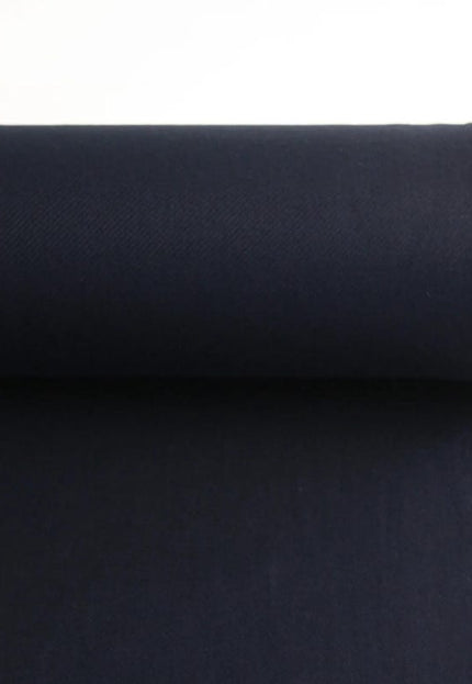 White & Navy Blue Pure Linen Twill Fabric by the yard, 30s lea, 56" inches wide, 230 GSM