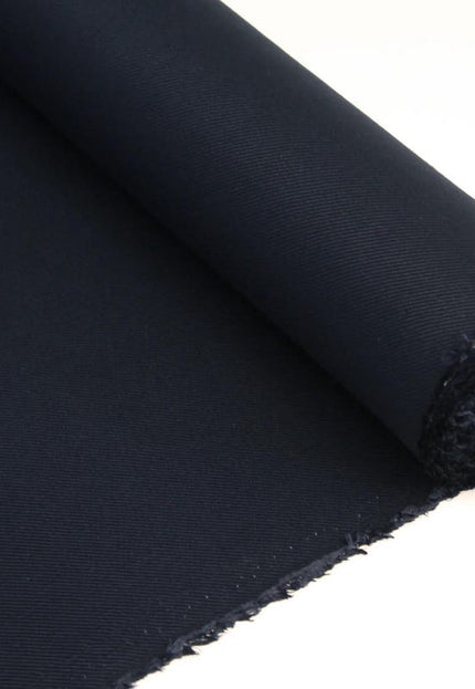 White & Navy Blue Pure Linen Twill Fabric by the yard, 30s lea, 56" inches wide, 230 GSM