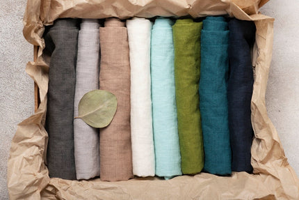 Pure Linen Dining Table Napkins (with customisable box if needed) - 8 Napkins (for every color chosen), A4 size