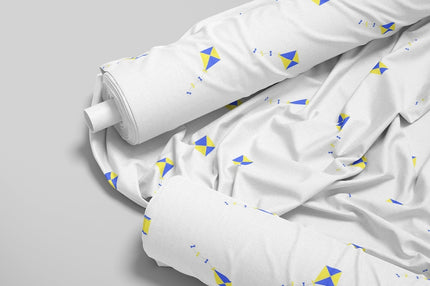 Cometas impresas en tela de lino por yarda, 58 pulgadas de ancho, 170 GSM, 40 hojas