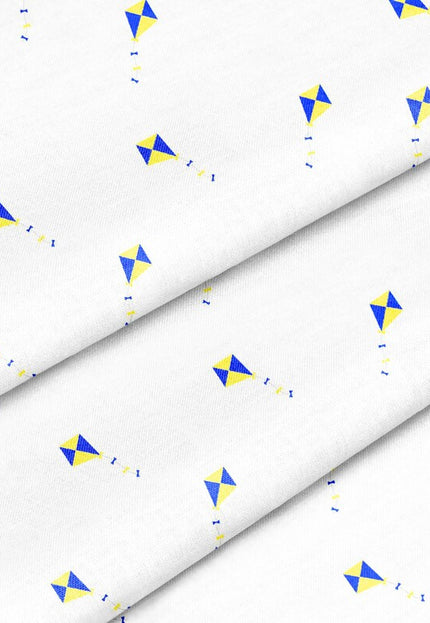 Cometas impresas en tela de lino por yarda, 58 pulgadas de ancho, 170 GSM, 40 hojas