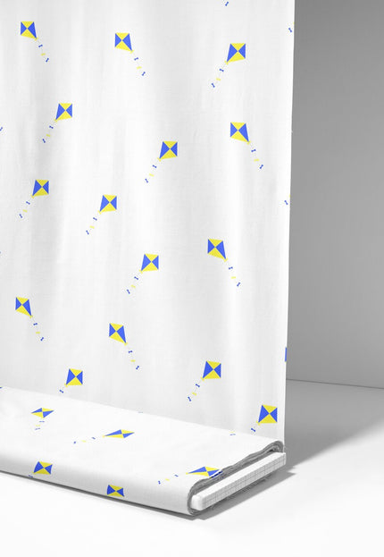 Cometas impresas en tela de lino por yarda, 58 pulgadas de ancho, 170 GSM, 40 hojas