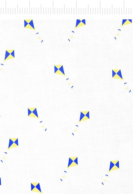 Cometas impresas en tela de lino por yarda, 58 pulgadas de ancho, 170 GSM, 40 hojas