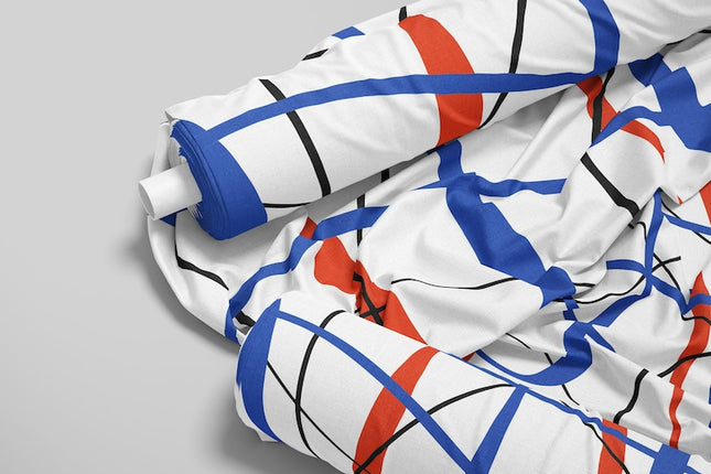 1990's Vintage Mattise art on Linen Fabric by the yard, 58" inches wide, 170 GSM, 40s lea