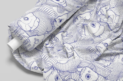 Arte japonés sobre tela de lino vintage de los años 90, por yarda, 58" de ancho, 170 g/m², 40 hojas